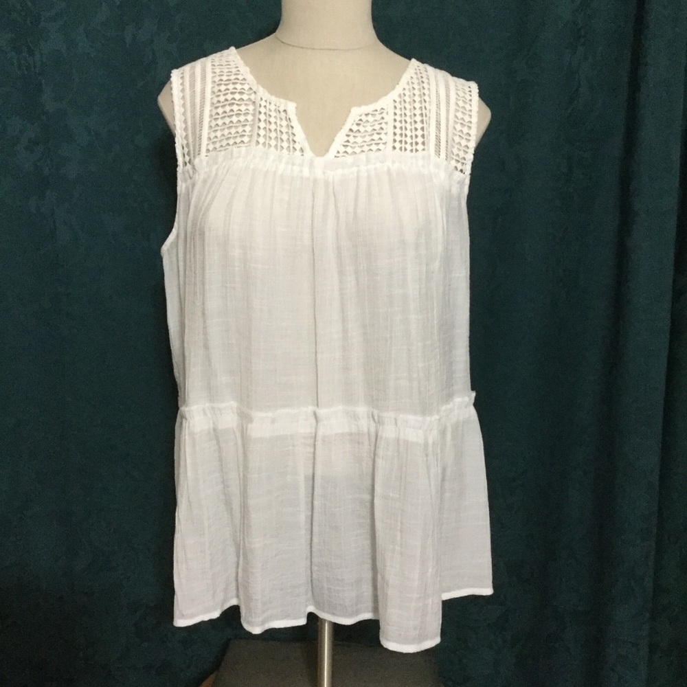 a.n.a. sheer white top